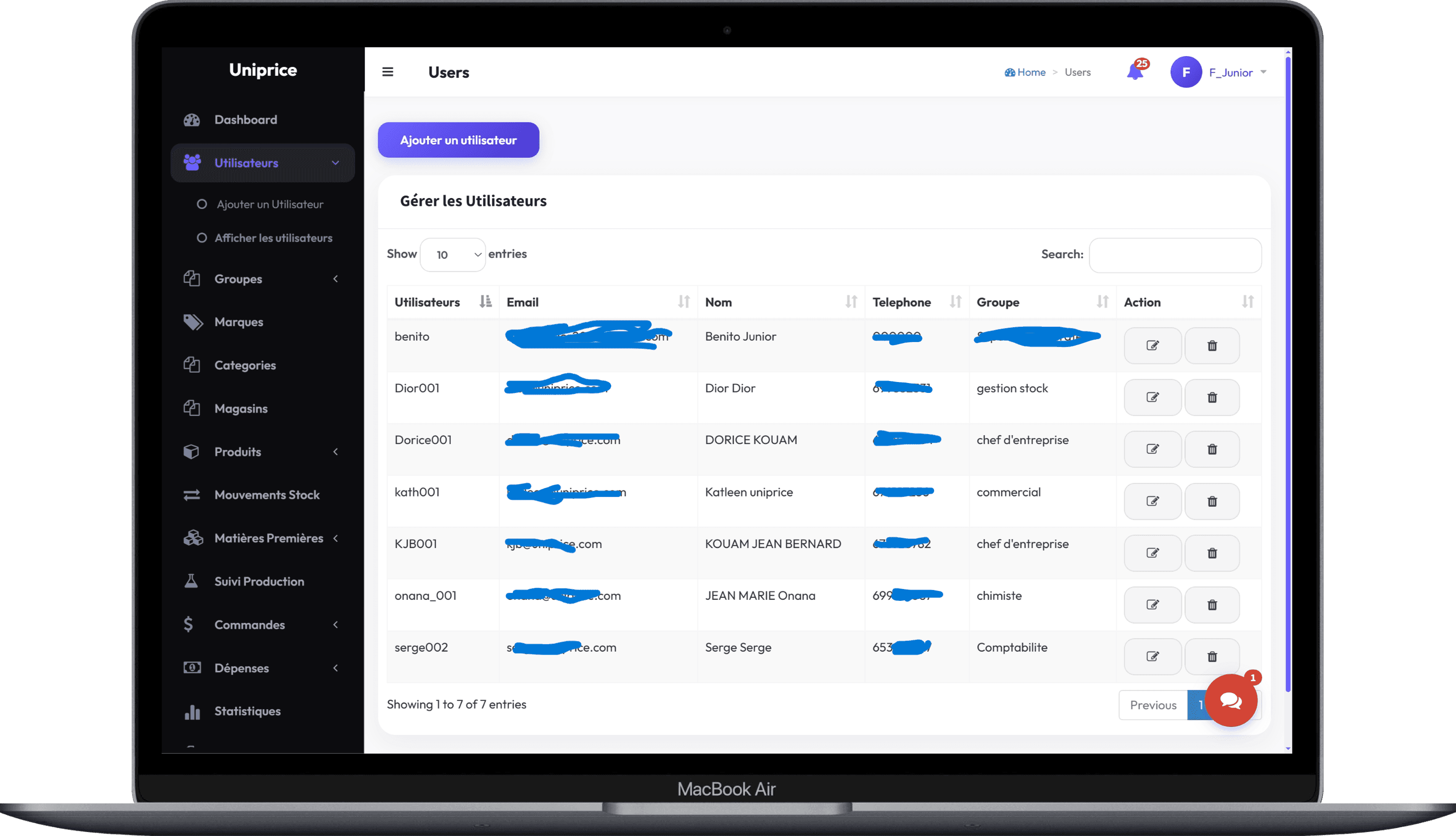 Un accès adapté à chaque collaborateur