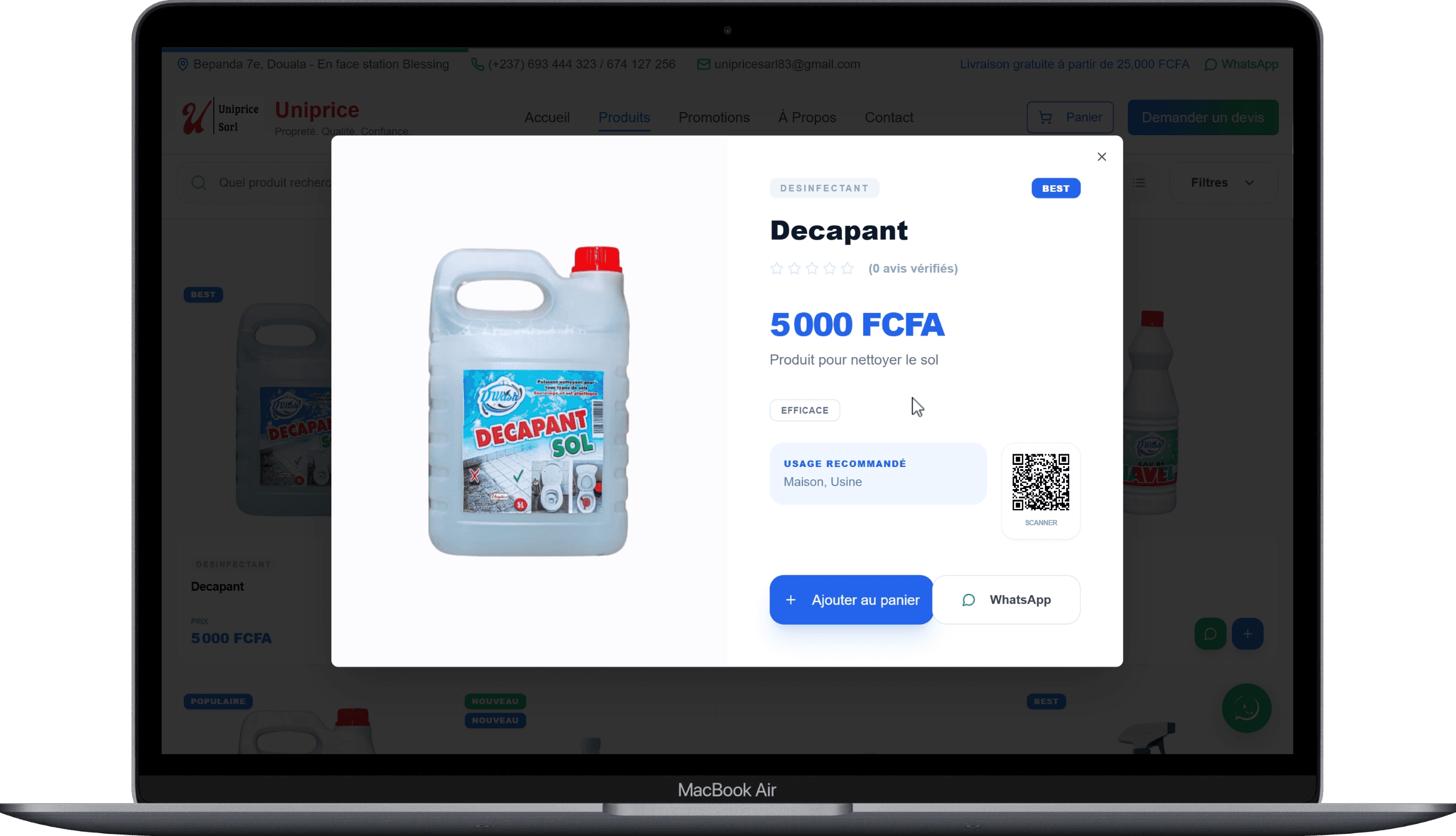 Vue de Uniprice — Site web & e-commerce — vue 1
